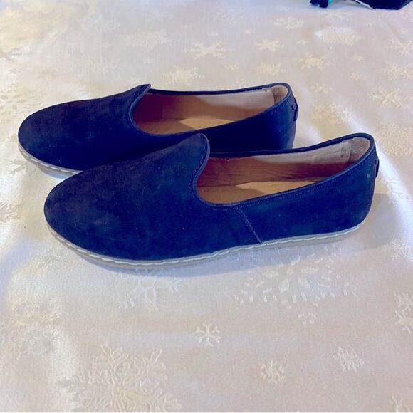 Charix Loafers Flats Shoes Blue Suede Leather Sz 7.5 - 8 EUR 38 Gorgeous - Picture 3 of 6